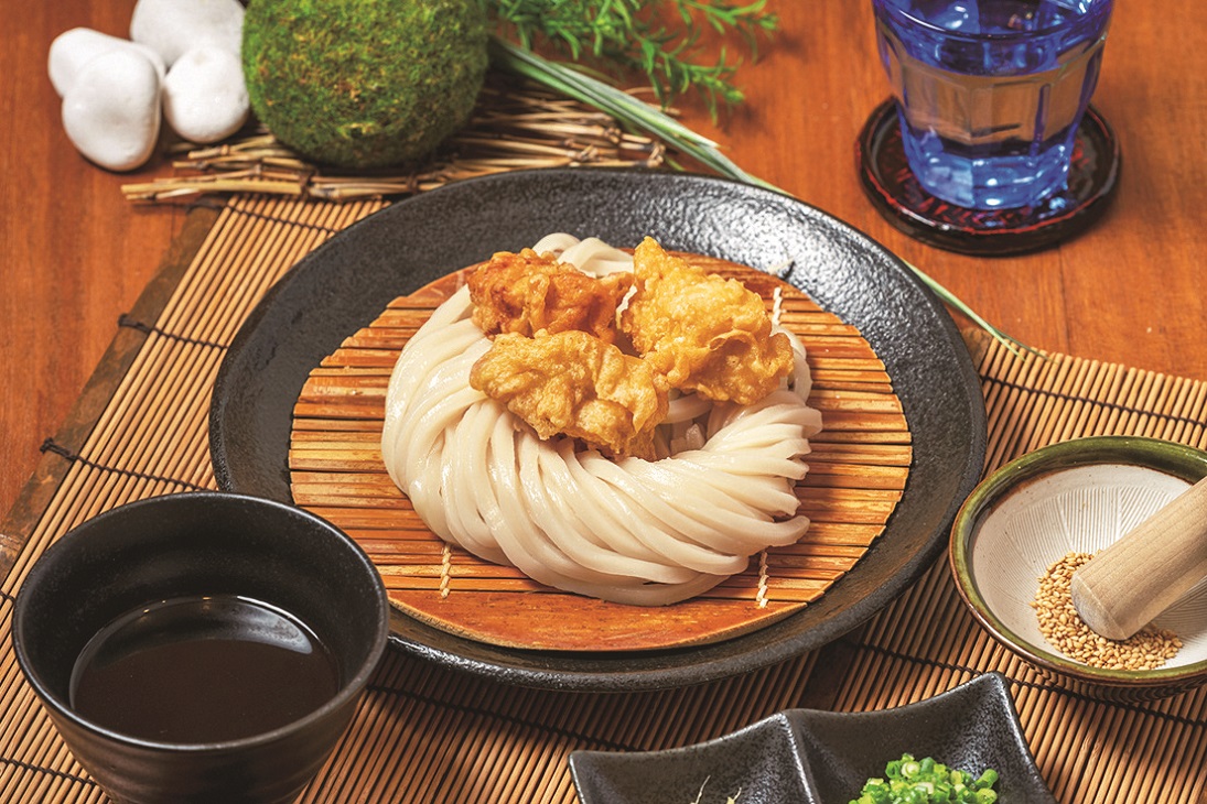 「鶏天ざるうどん」990円