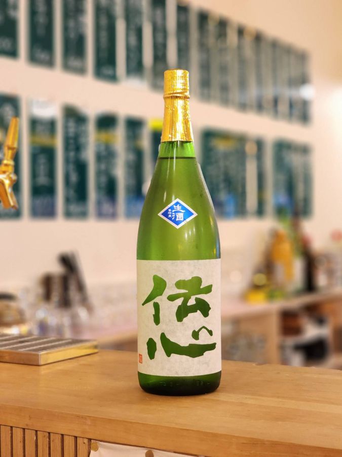 「伝心（でんしん）稲 純米 生酒」500円／グラス（90ml）