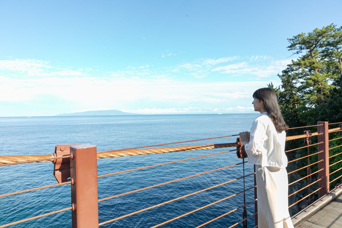 城ケ崎海岸のつり橋