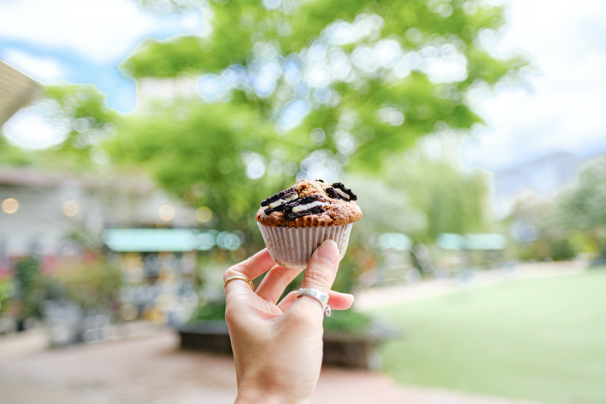 東京の真ん中とは思えない広い空とグリーンに囲まれてまったり