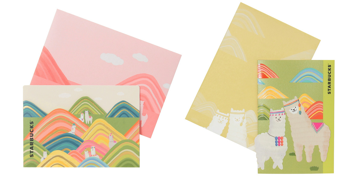 cap:（左から）「ビバレッジカードアルパカ」「ビバレッジカードアルパカグリーン」各750円  【ドリンク引き換え有効期間】2024年7月10日（水）〜2025年1月5日（日）  【ドリンク交換チケット】 700円（店内利用）、687円（持ち帰り）までのドリンクと交換可能