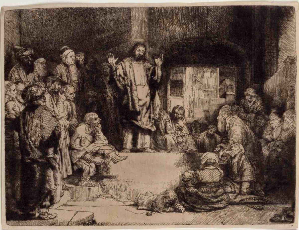 レンブラント・ファン・レイン《説教するキリスト》1652年