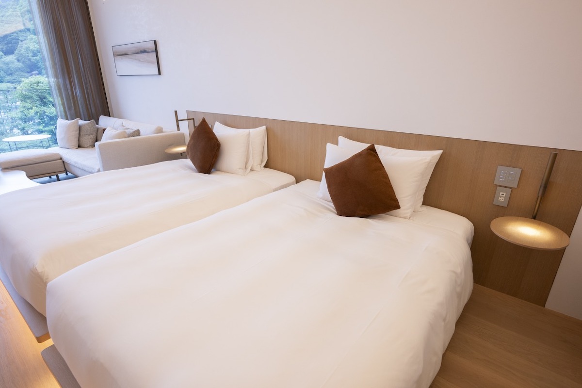 ツインルームにはダブルベッドが2台