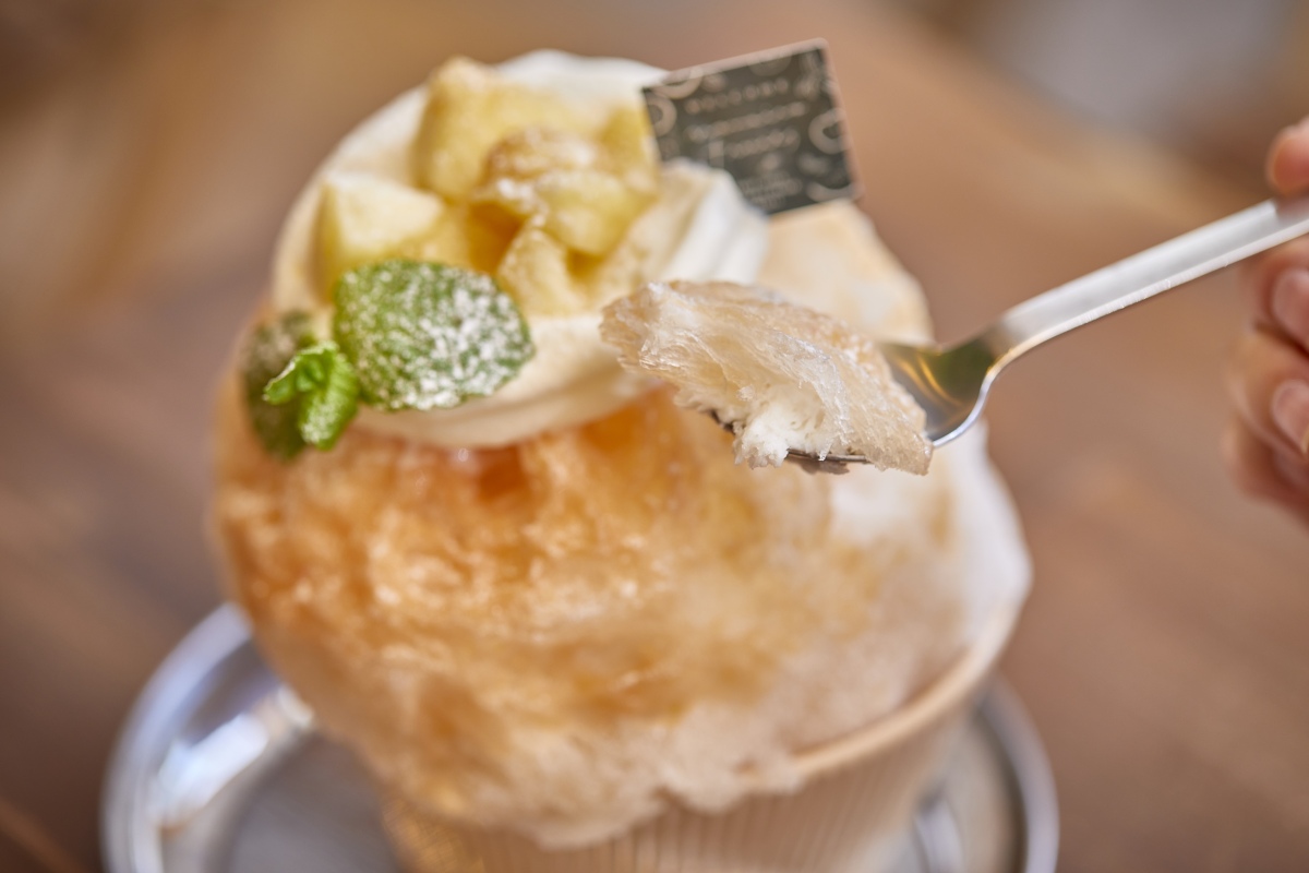 桃のかき氷1390円