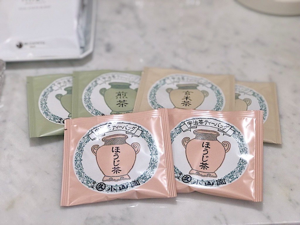 「丸久小山園」のお茶は、煎茶、ほうじ茶、玄米茶の3種