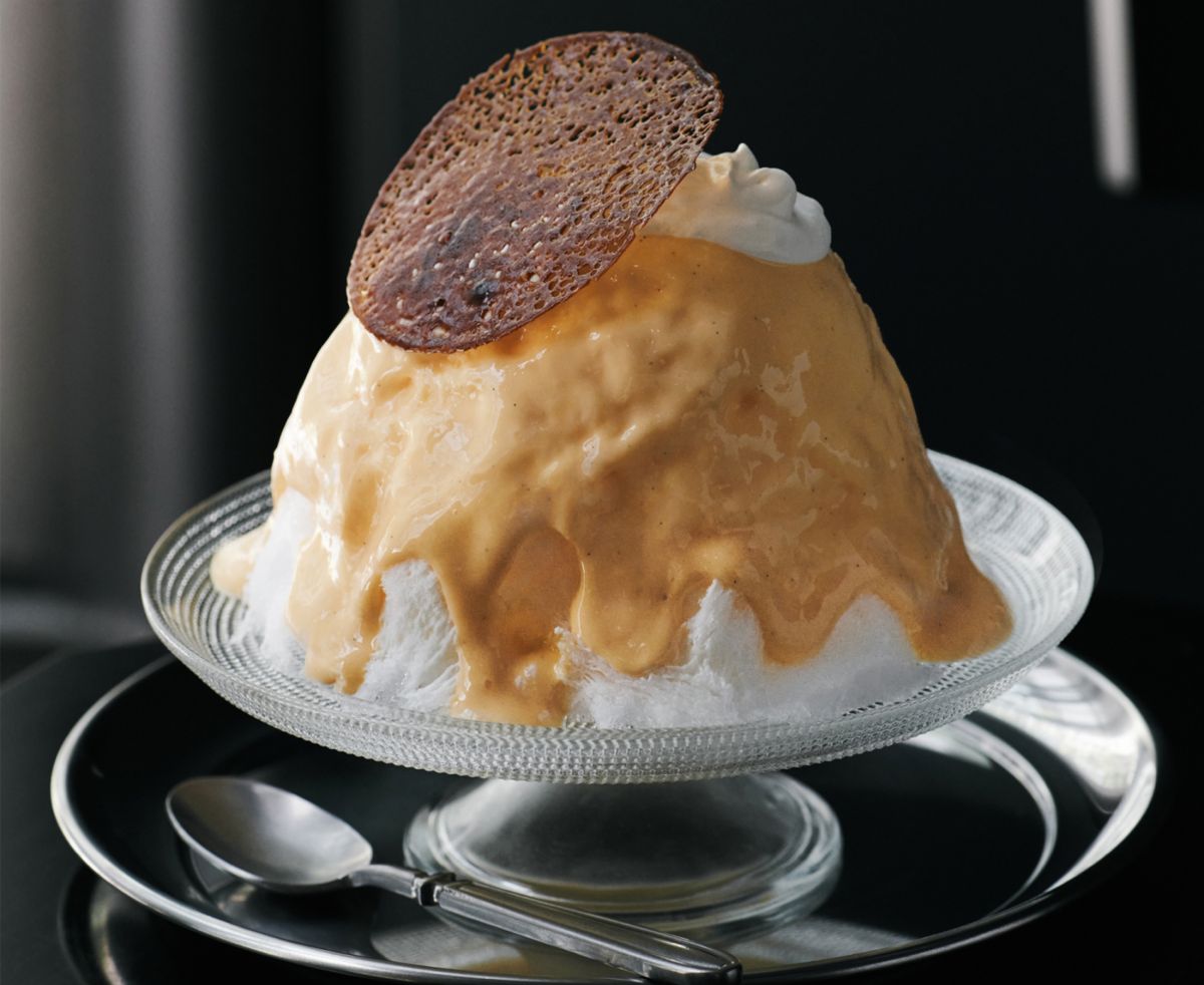 「プリン・ア・ラ・モードの氷」1600円 ※2024年9月頃まで提供予定