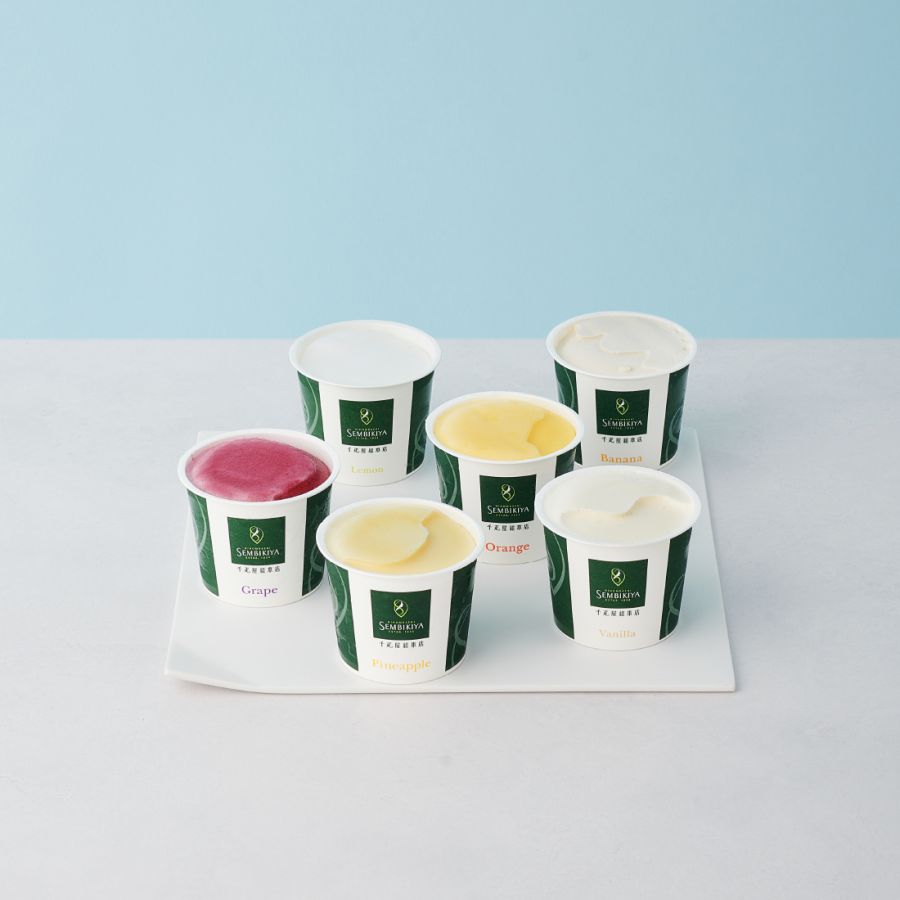 日本橋 千疋屋総本店「シャーベット・アイスクリーム詰め合わせ」価格(税込):\5,962(12個入り) 販売期間:7月1日(月)〜9月1日(日)　※配送のみ、持ち帰り不可