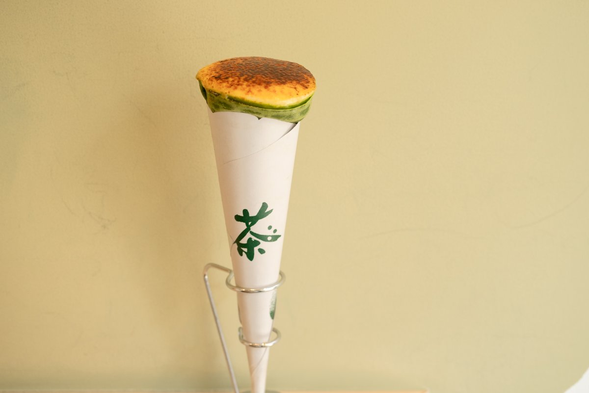 「ブリュレお濃茶クレープ」1000円