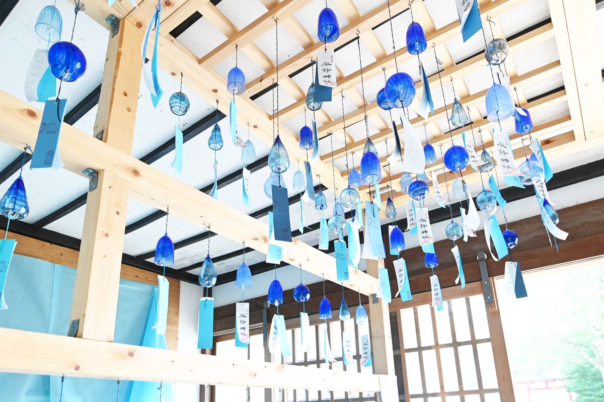 風鈴神社 青い風鈴