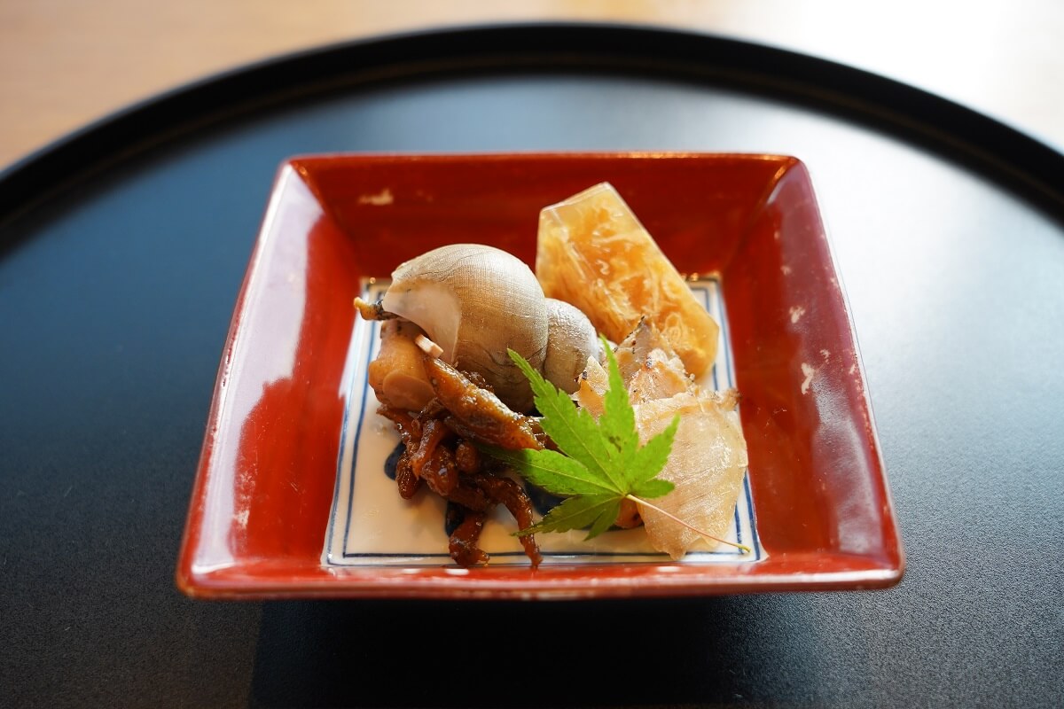 【お小蓋】恵比寿　鮴佃煮　梅貝旨煮　河豚粕漬け 