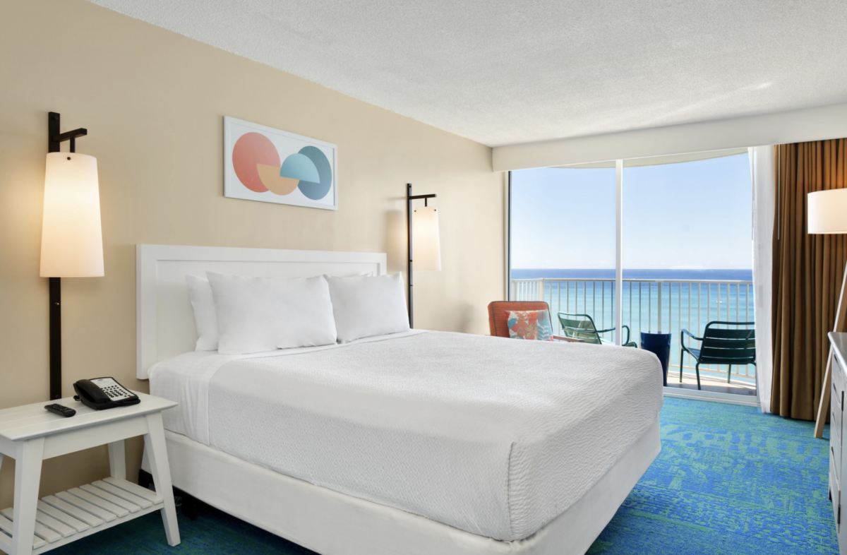 オーシャンフロント（ラナイ付き）／ツインフィン・ワイキキ