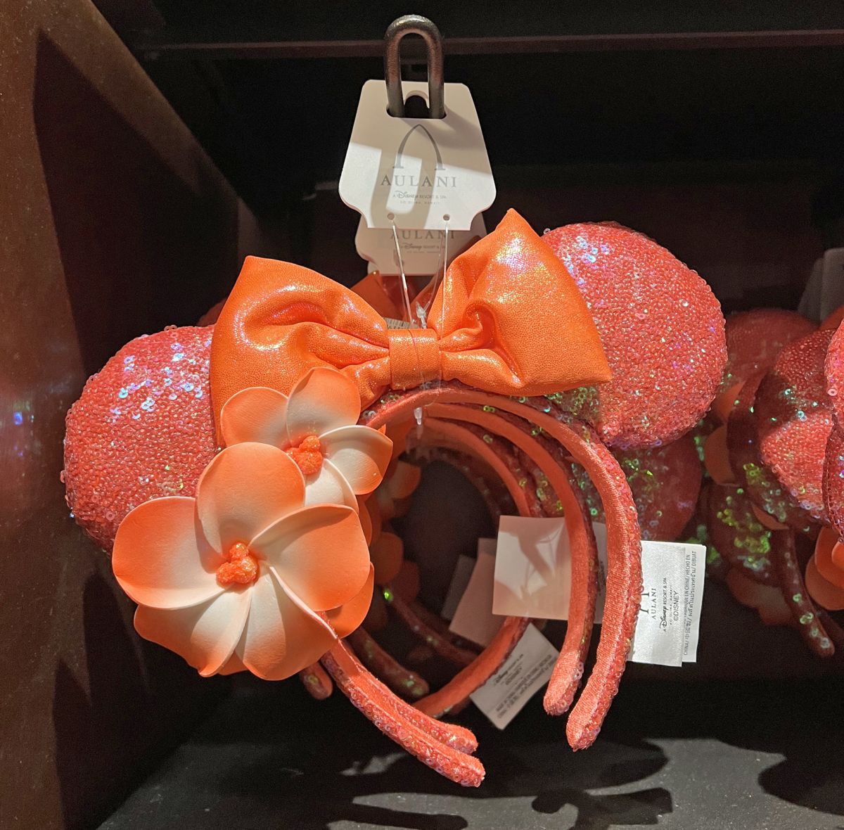 「ミニーマウス・カチューシャ $40」