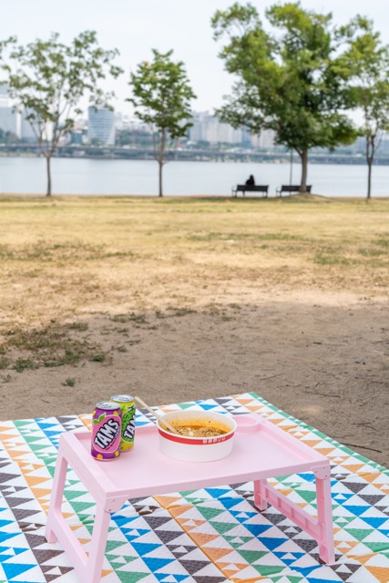 漢江の壮大な景色が広がる