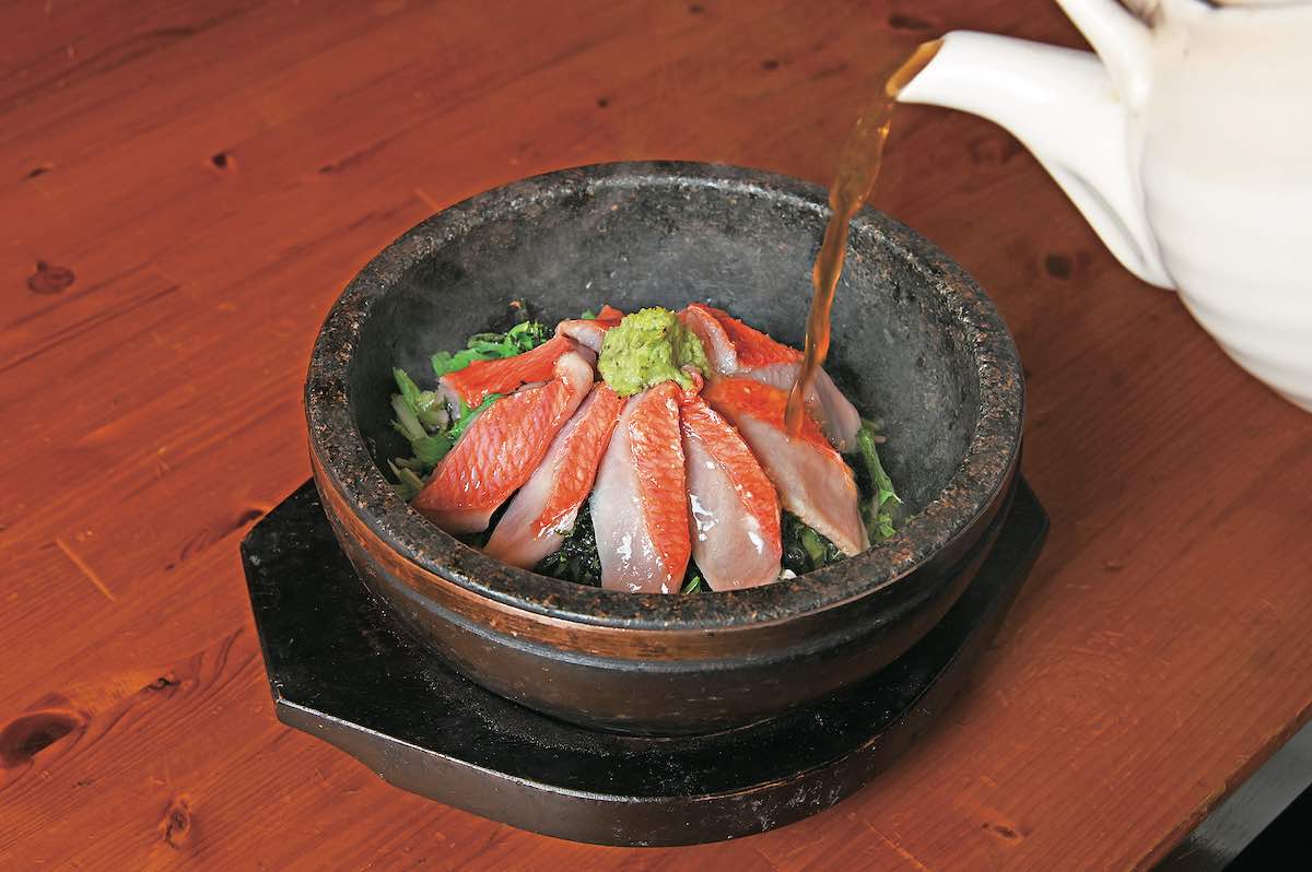 「金目鯛しゃぶしゃぶ茶漬け」2050円