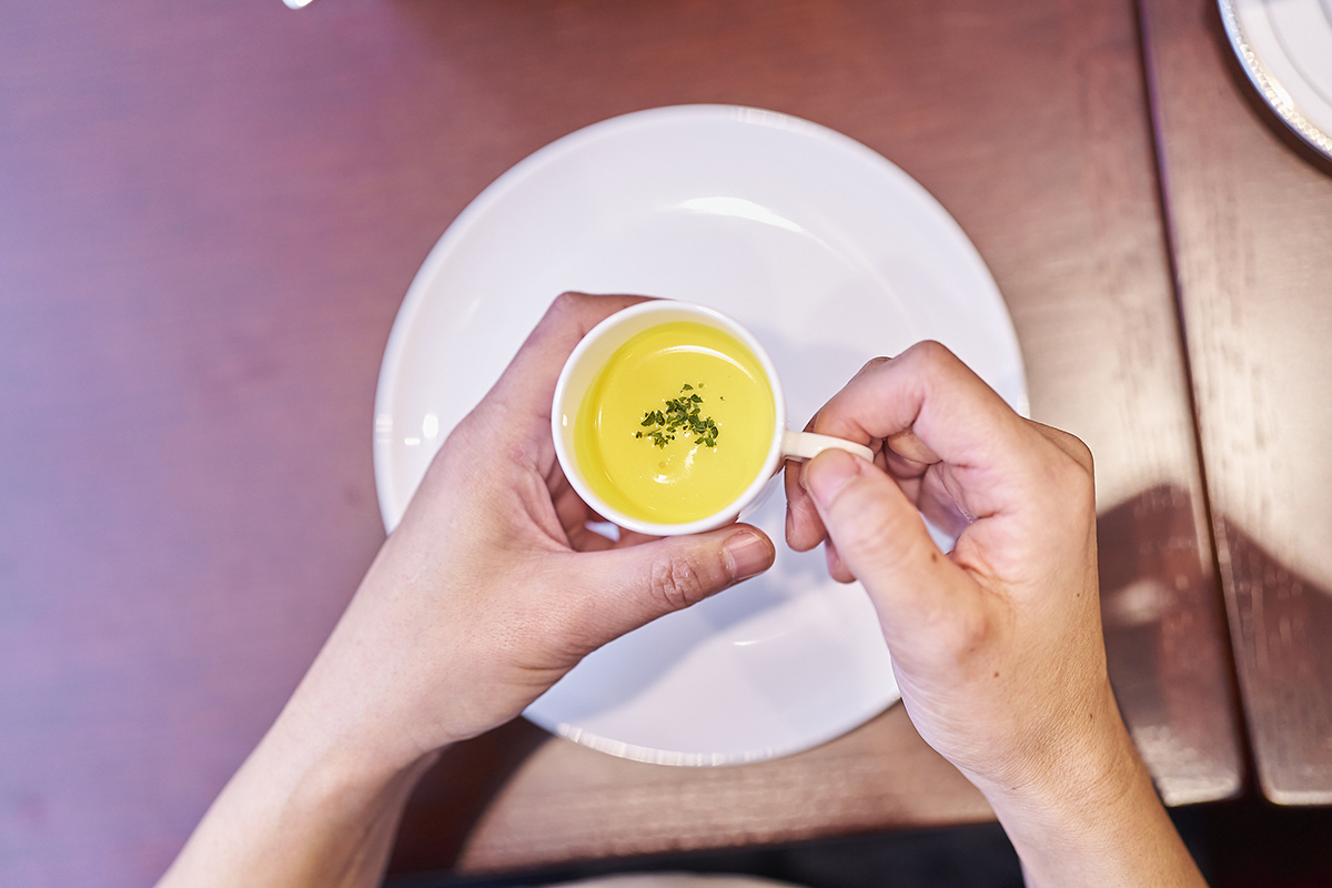 「かぼちゃのポタージュ」