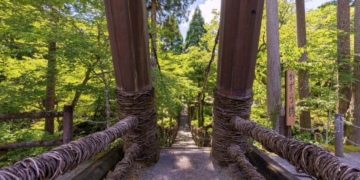 【福井県】恋のパワスポ「かずら橋」を渡って、渓流を望む絶景テラスへ！