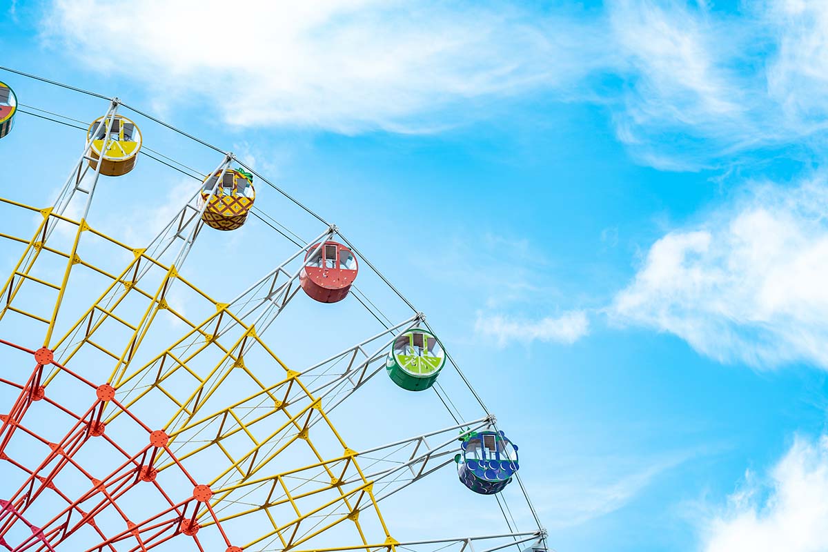 大観覧車。犬の同乗可