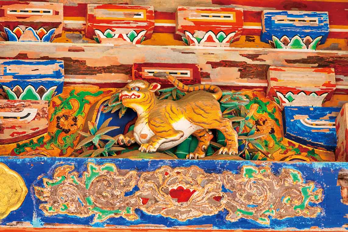 徳川家康公の干支・寅の彫刻