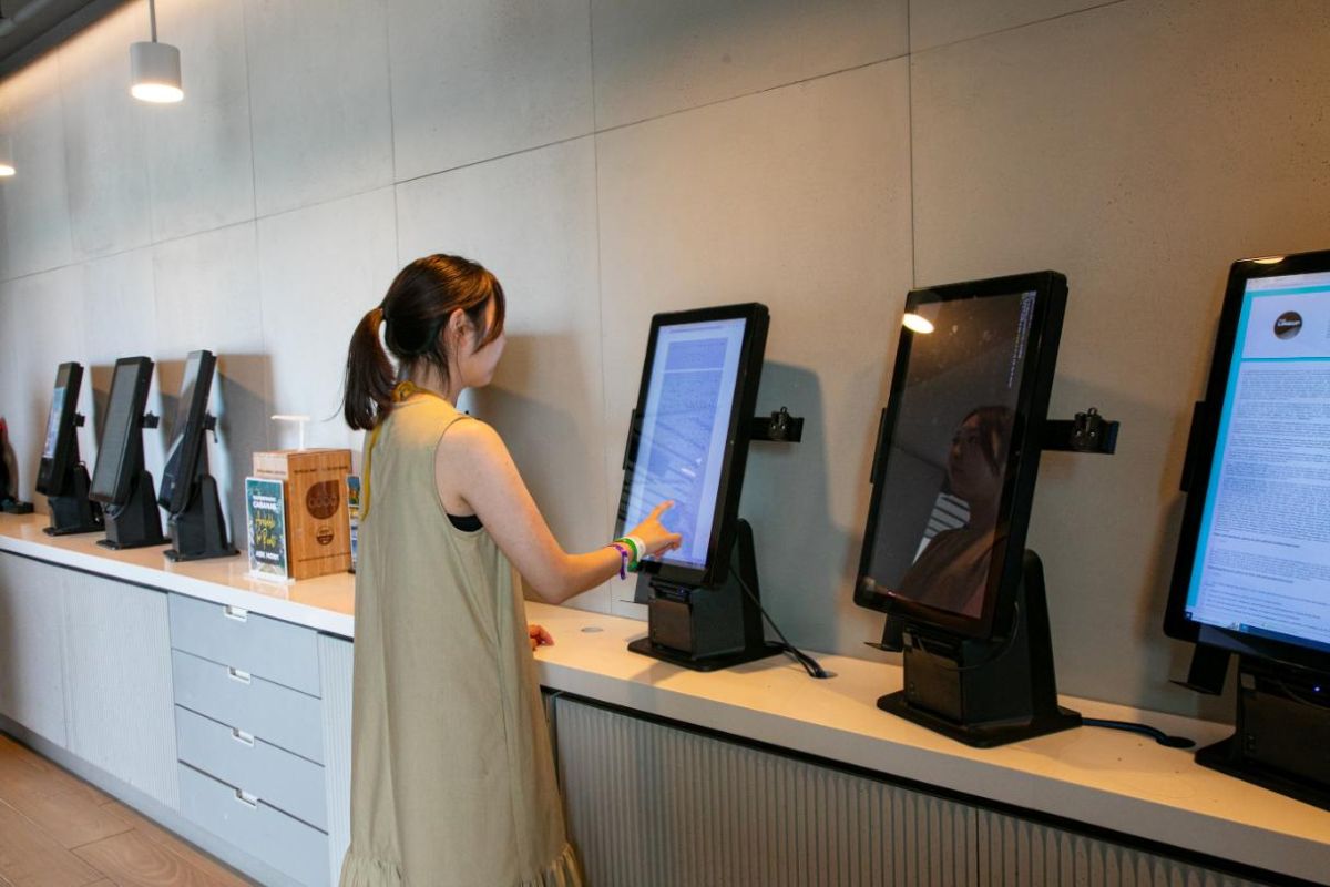 チェックインの様子