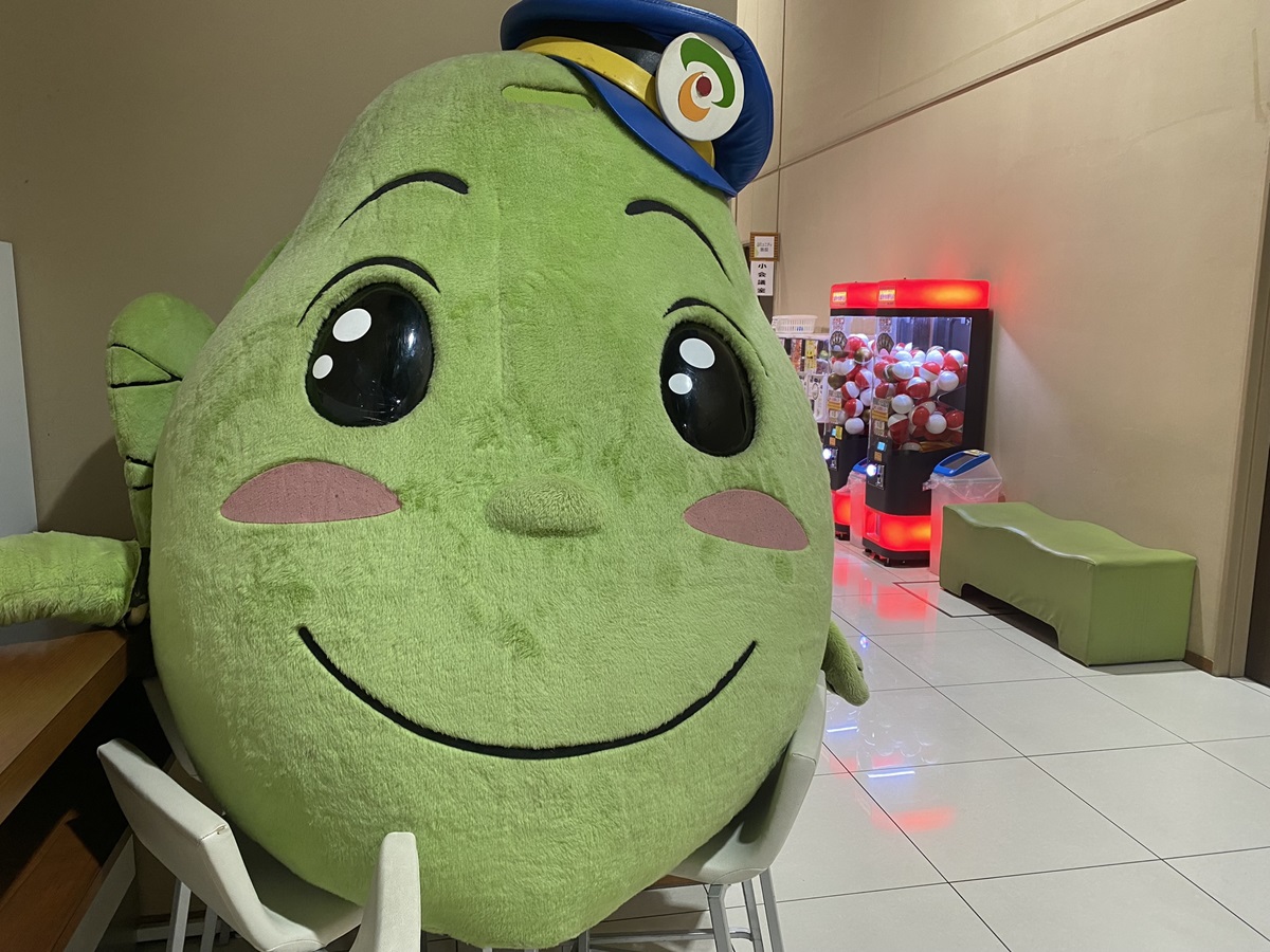 「道の駅しもつけ」のキャラクター「かんぴくん」は、かんぴょうの原料・ユウガオの実がモチーフ