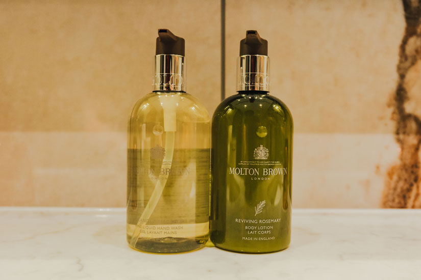 モルトンブラウンのアメニティはホテルの全客室共通