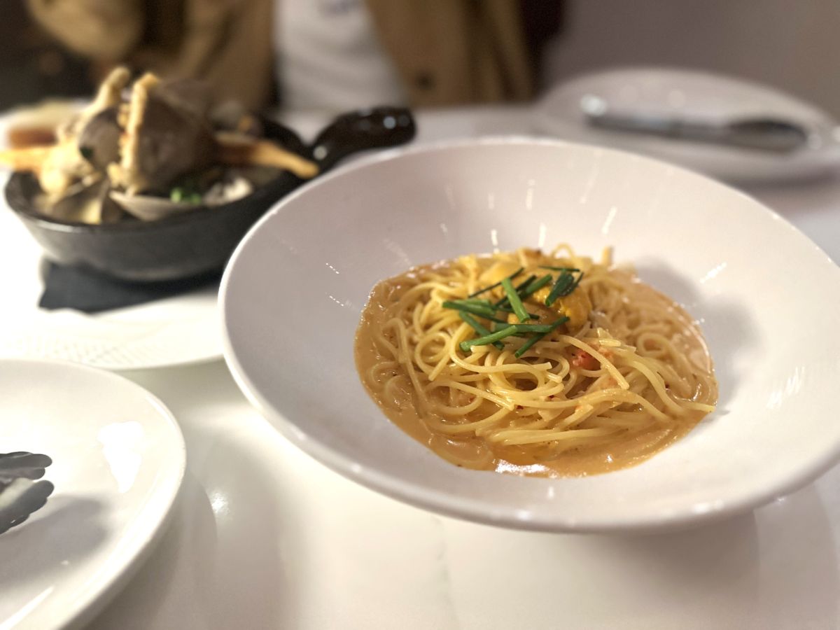 落合シェフの雲丹パスタ＄39