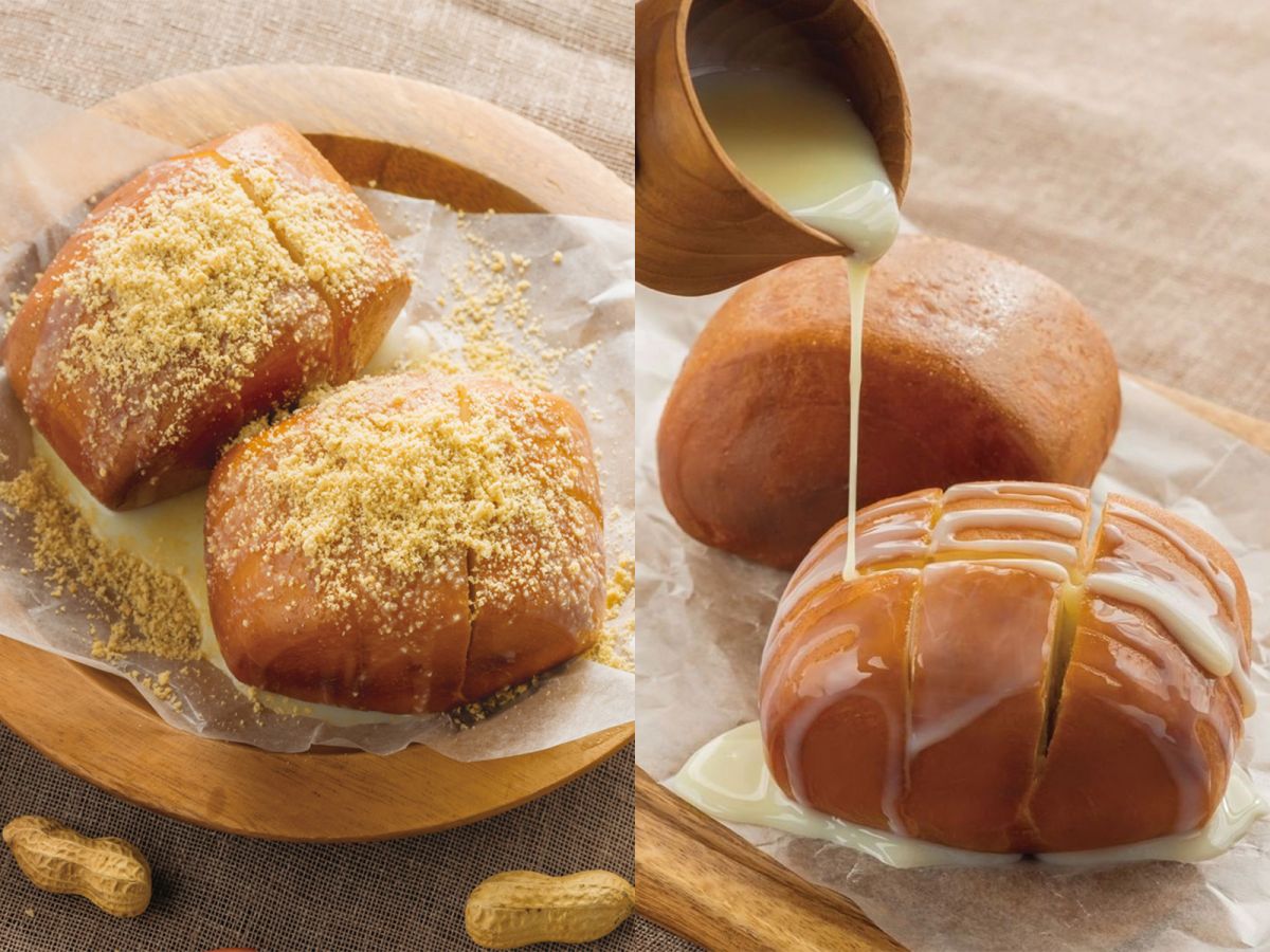 （写真左）「揚げマントー ピーナッツ」490円、（写真右）「揚げマントー 練乳」450円