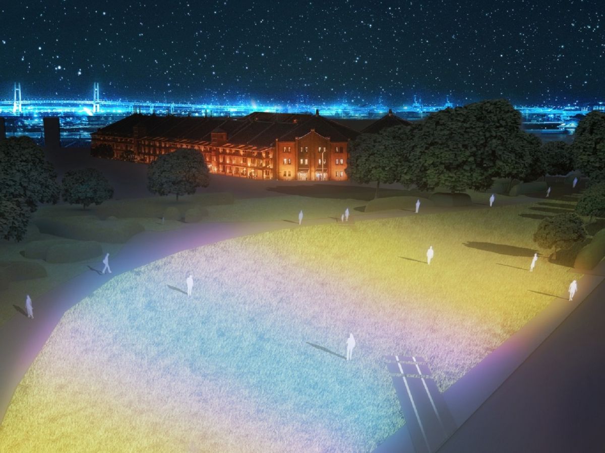 新港中央公園「つながる光の芝生」