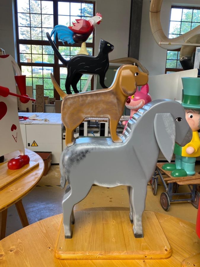 新しくなったクリスマスピラミッドのパーツ（ブレーメンの音楽隊）