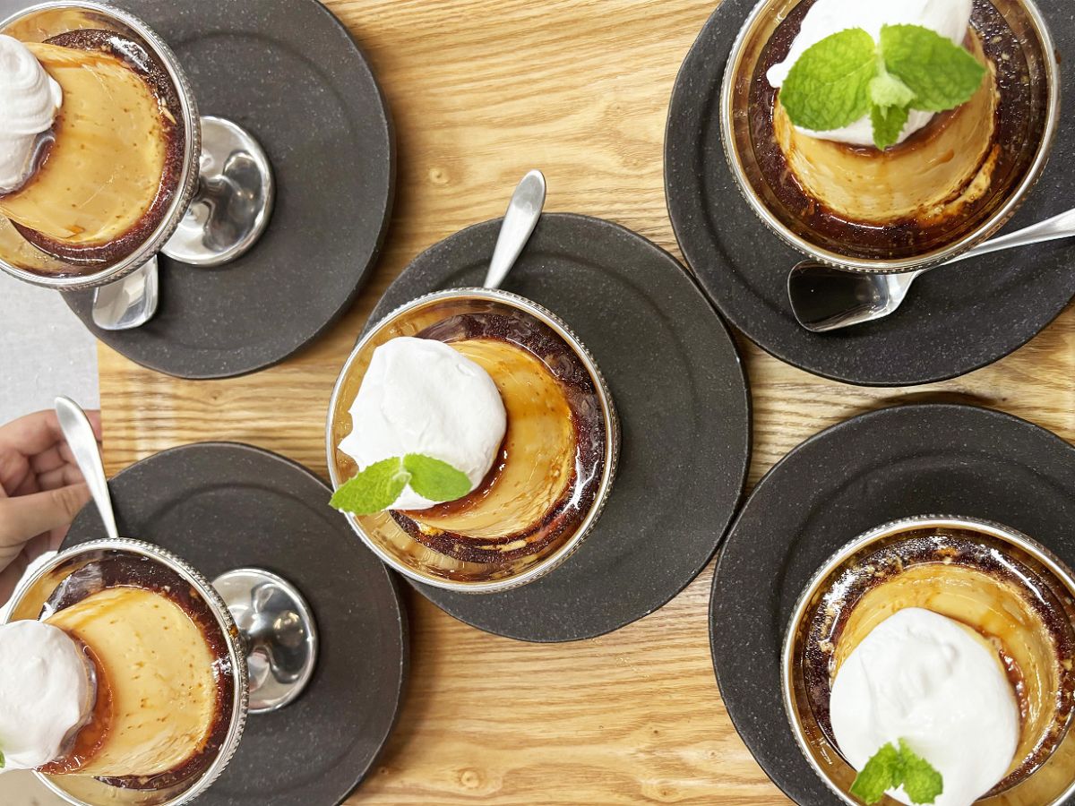 人気の「平飼い卵の焼きぷりん」650円