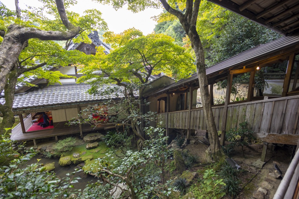 下には書院と浄土苑が。「日本のいちばん長い日」など映画やドラマのロケ地にもなっています。