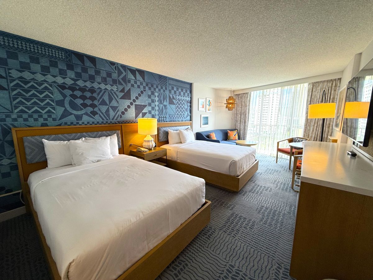 ワイキキビューのツインベッドの客室