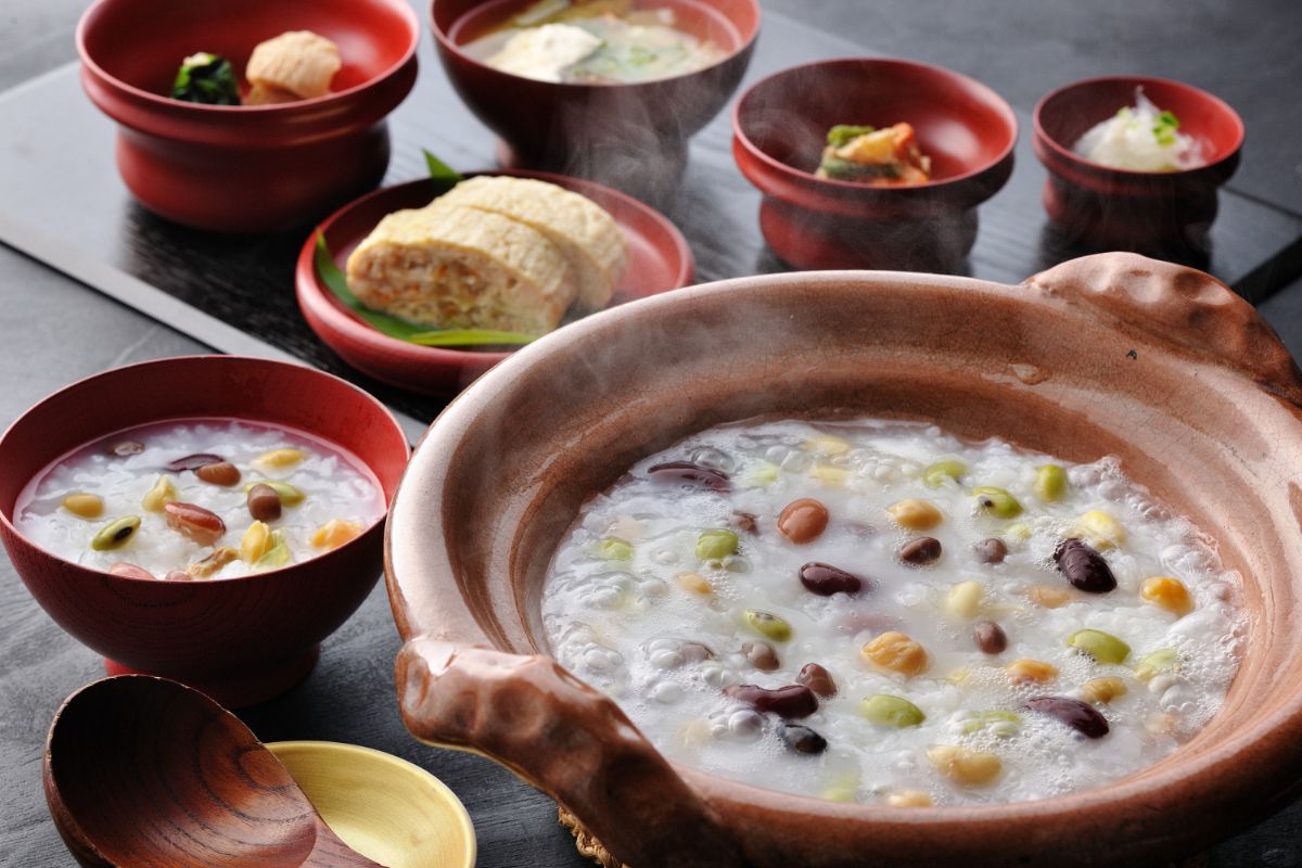 特別朝食「豆糀粥」