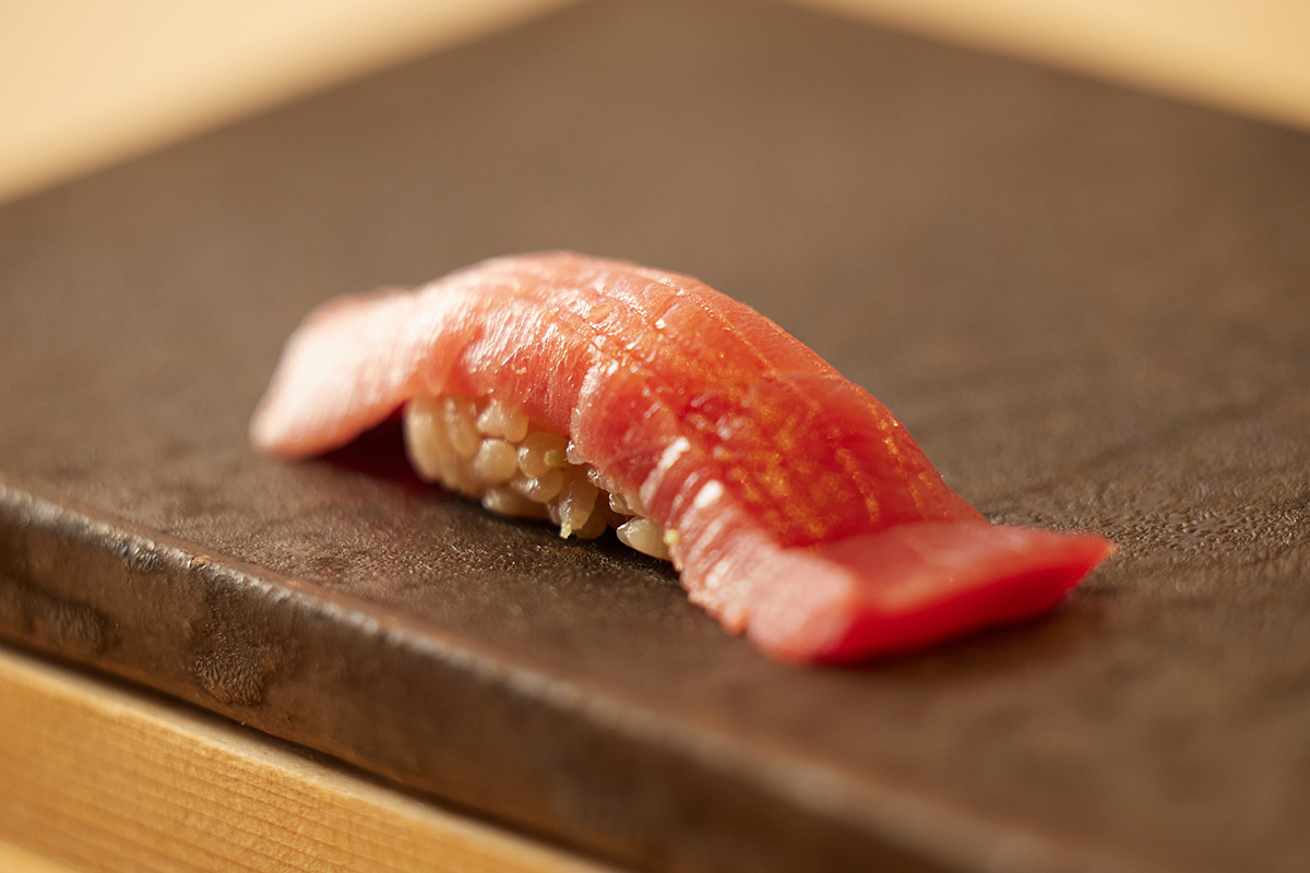 国産の天然本マグロの中トロ