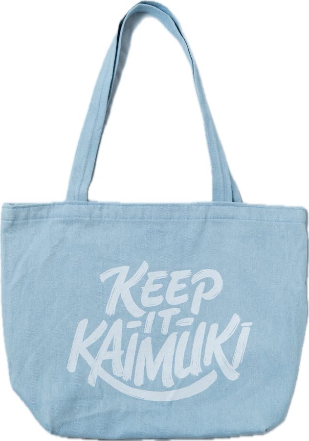 デニムのトート$20（大）。小さいサイズもある