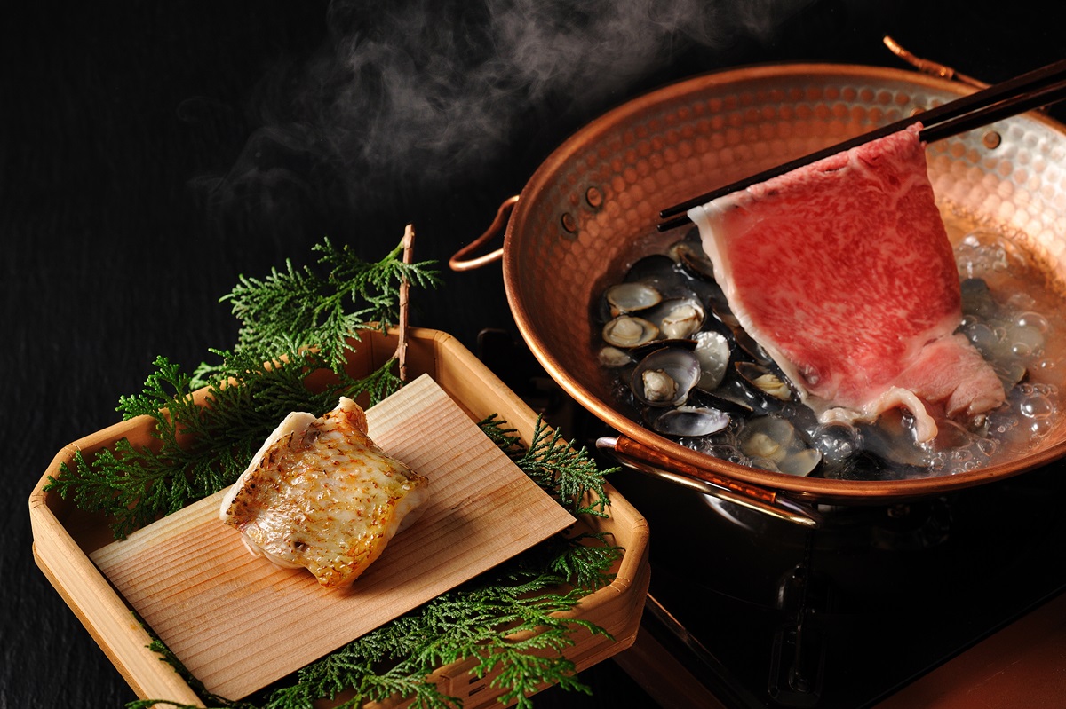 【界 玉造】特別会席_のどぐろとしじみ牛しゃぶ