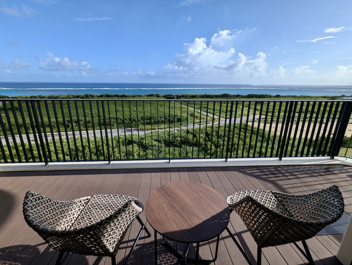 「デラックスツイン」テラスからの眺めに癒やされました