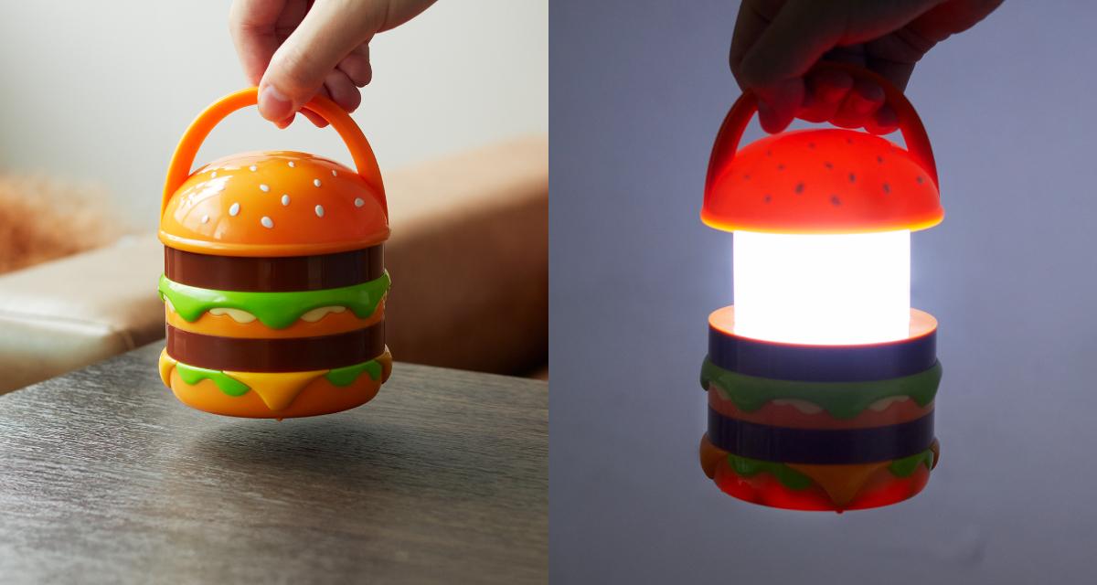 「ビッグマックランタン」サイズ：幅9.2×奥行9.2×高さ12．4（収納時）／16.7cm（点灯時）※単4電池3本使用（電池は付属していません）