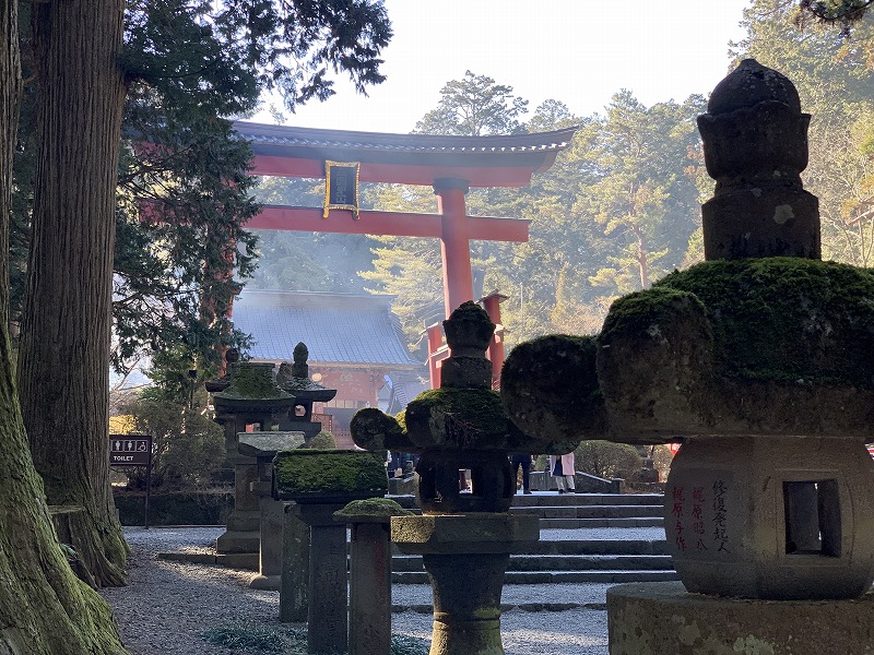 早朝の北口本宮冨士浅間神社参道／ⓒRiki Tamura