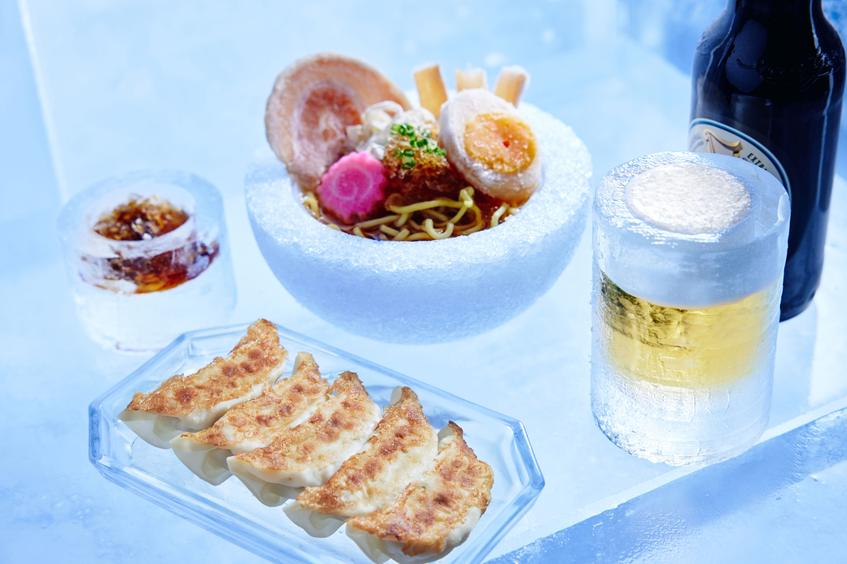 氷のラーメン・餃子・ビールセット