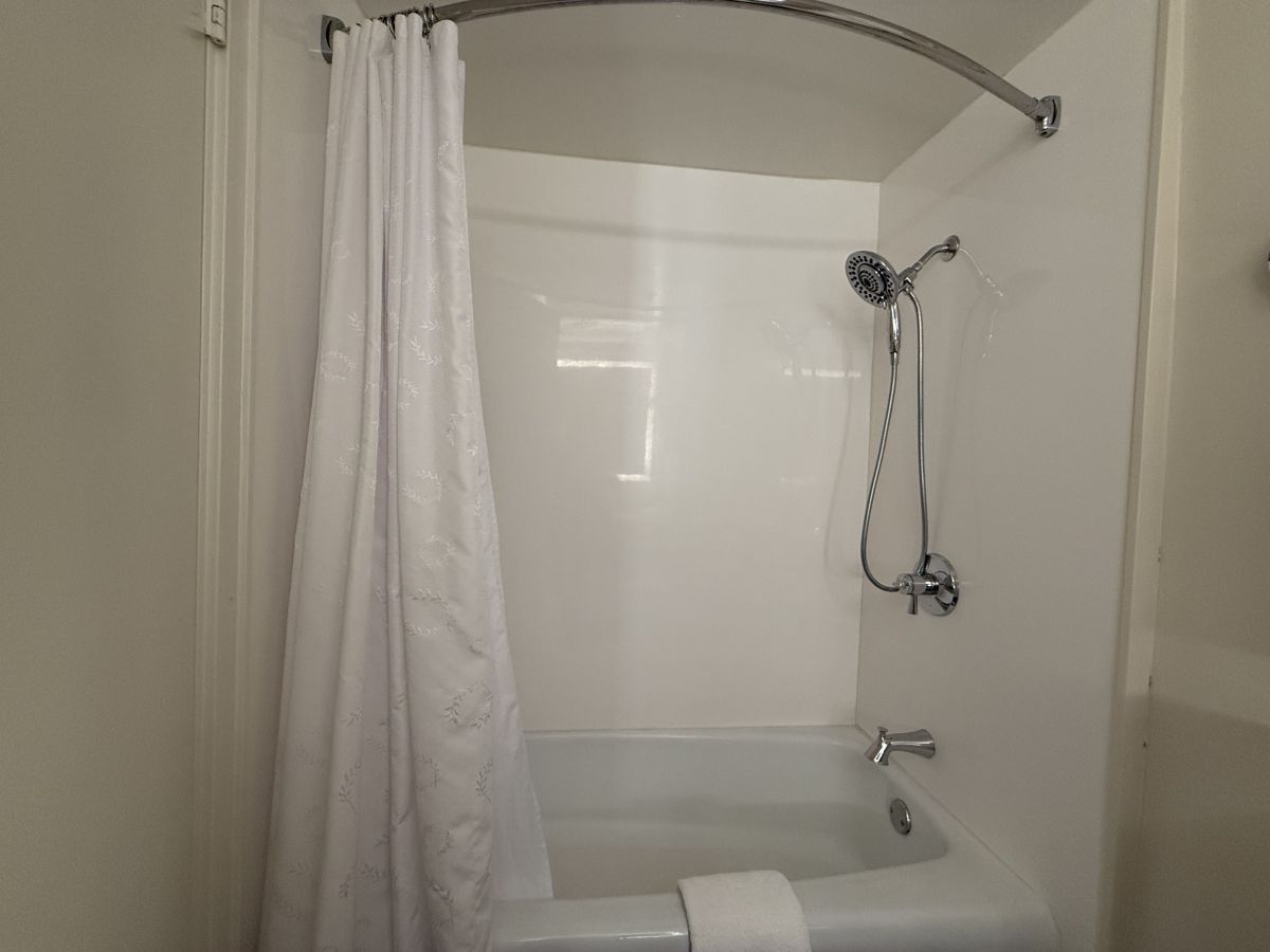 バスタブには、ハンドタイプのシャワー付き