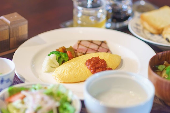 ホテルの上質な朝食で上高地の1日をスタート