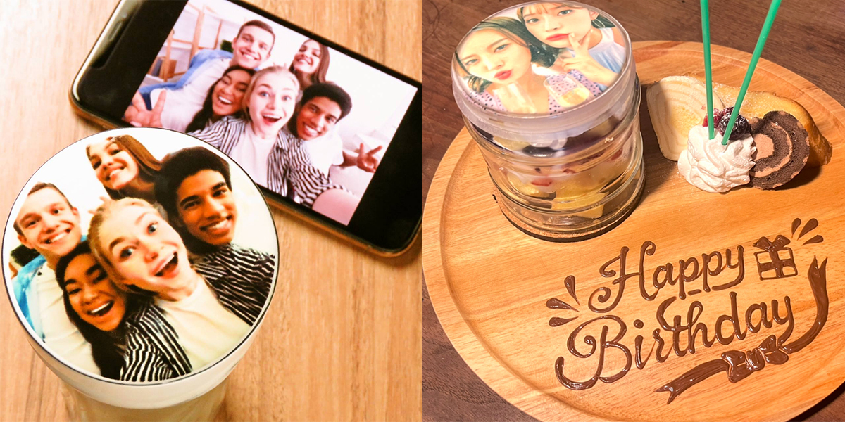 （写真左）「ラテプリ」1200円、（写真右）「パフェプリ」1400円　※テイクアウトの場合は各100円引き