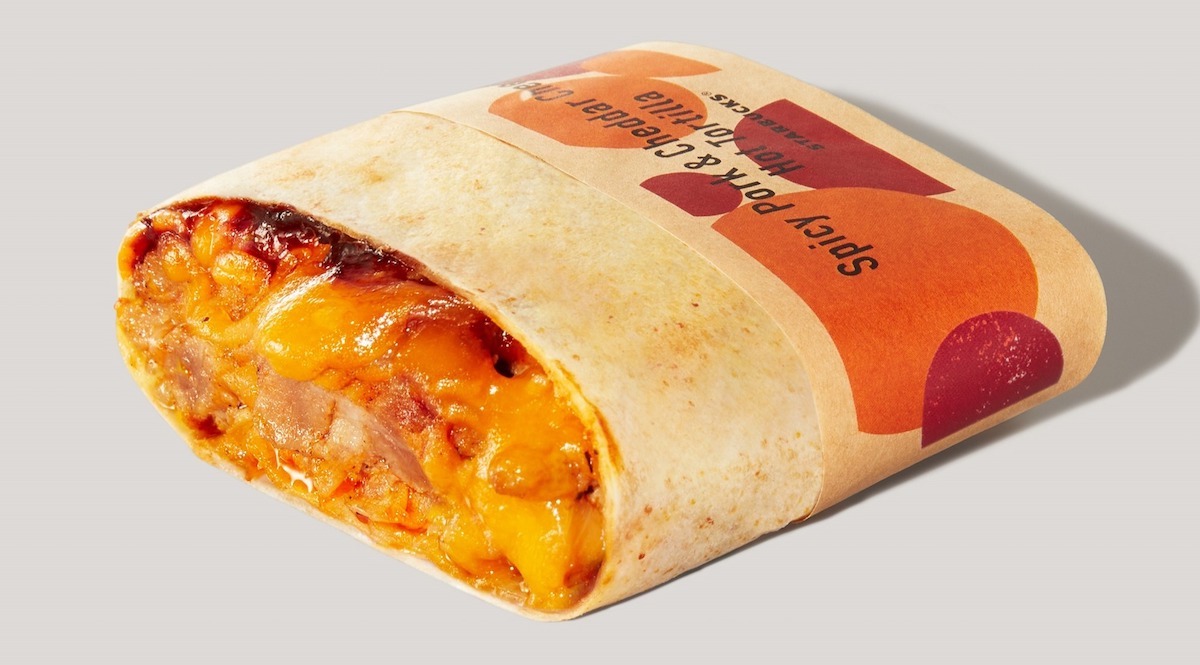 「スパイシーポーク&チェダーチーズ ホットトルティーヤ」610円