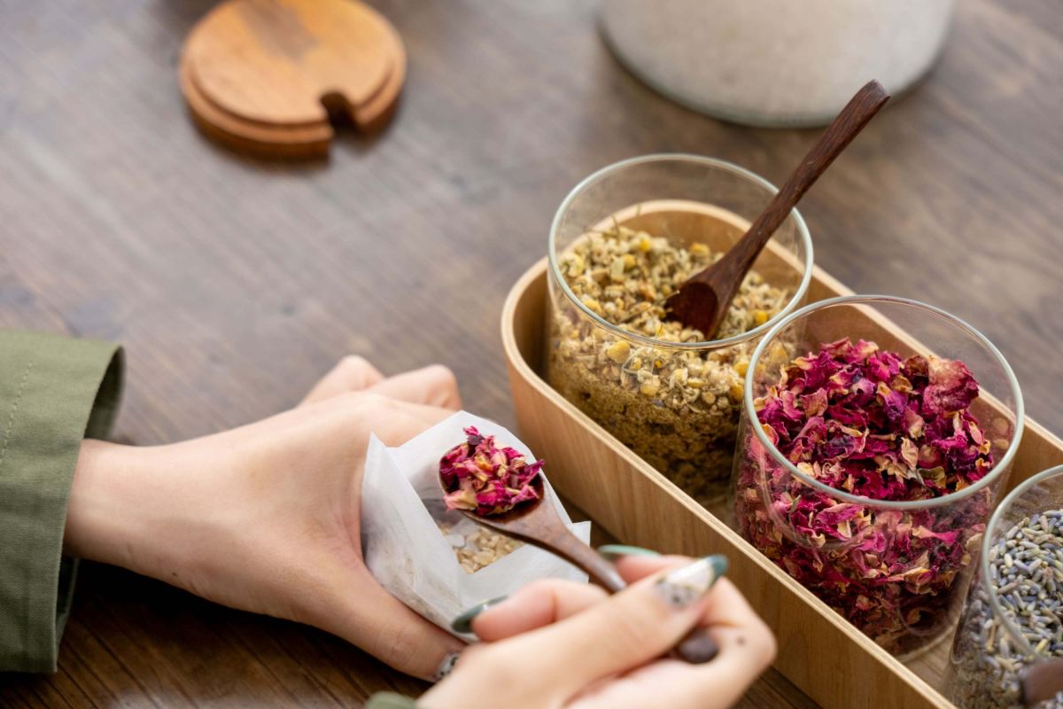 ハーブは「ラベンダー」、「ローズ」、「カモミール」の3種類から選べます