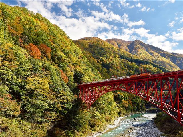 「新山彦橋」沿線でもっとも長く166m、傾斜のついた珍しい橋