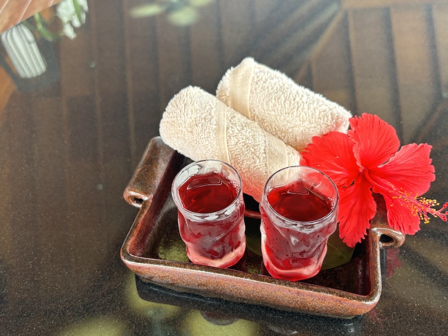 カウンセリング時に提供されるハイビスカスティー