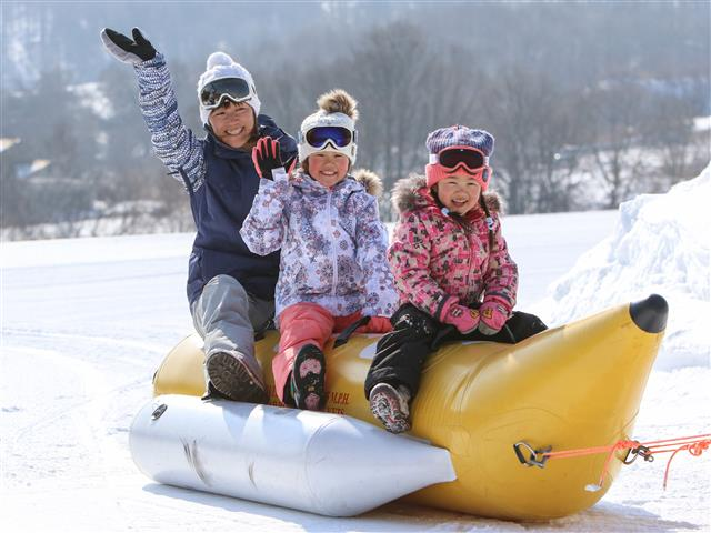 わんぱ～く内の人気のバナナボート