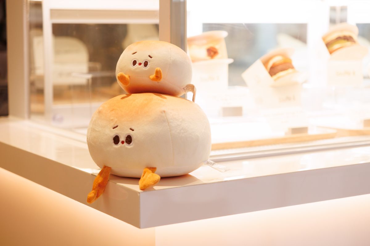 店内に飾られているキュートなぬいぐるみ