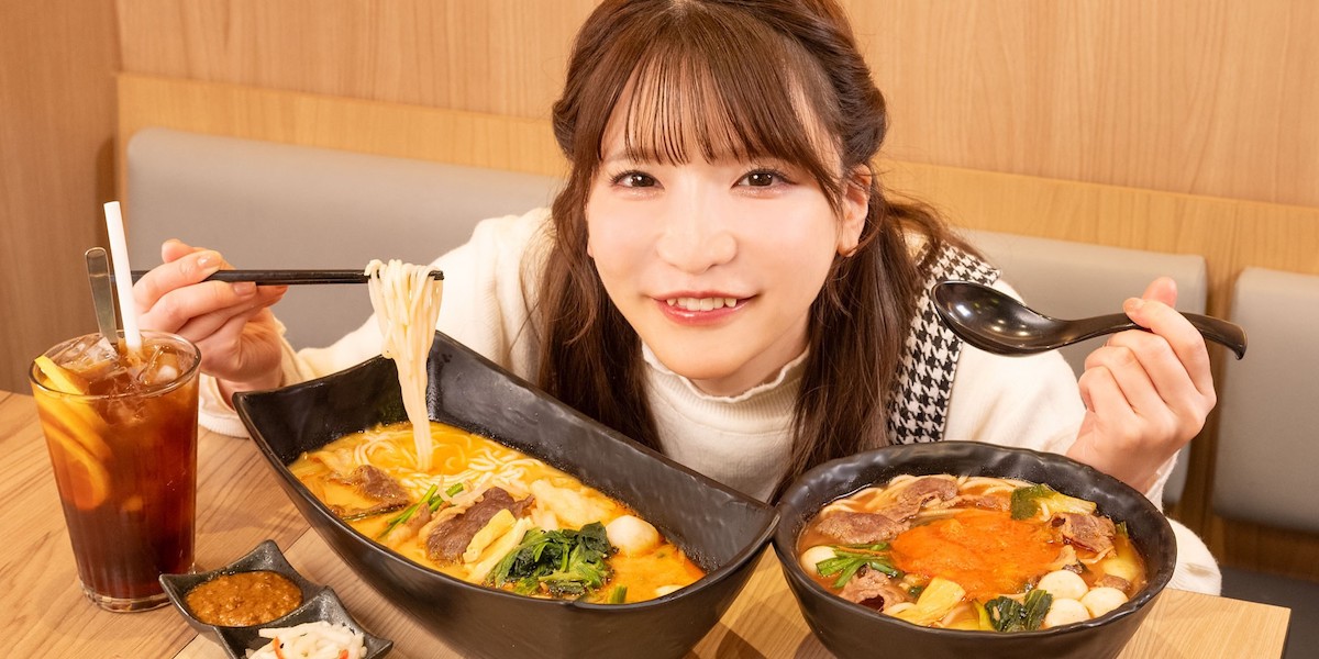 香港発！「タムジャイサムゴー 恵比寿店」の辛さとスープを選ぶもちもちライスヌードルに感激♪【大食いアイドルもえのあずきの絶品グルメ90】